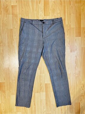 Gray Plaid Dress Pants